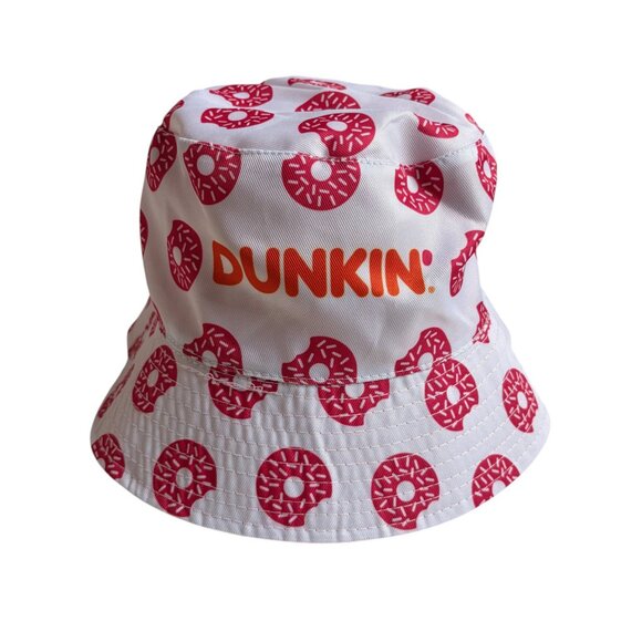 Dunkin Donuts Accessories - Dunkin' Donuts Reversible Bucket Hat (Orange / White)